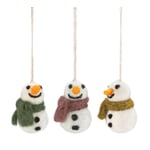 Muñecos de nieve de fieltro