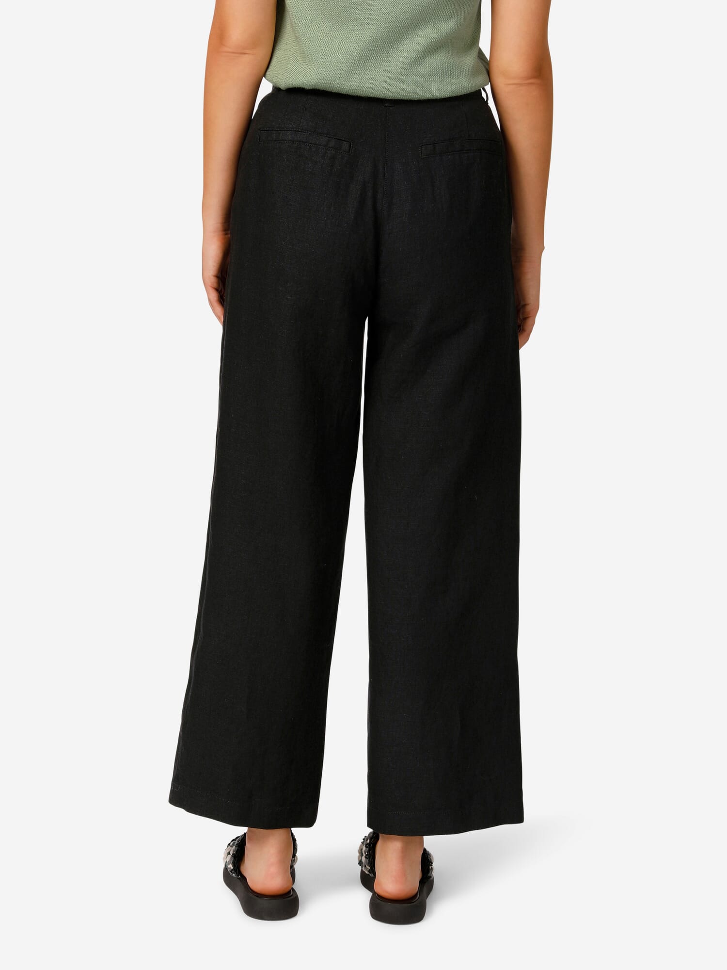 Ladies linen pants, Black | Manufactum