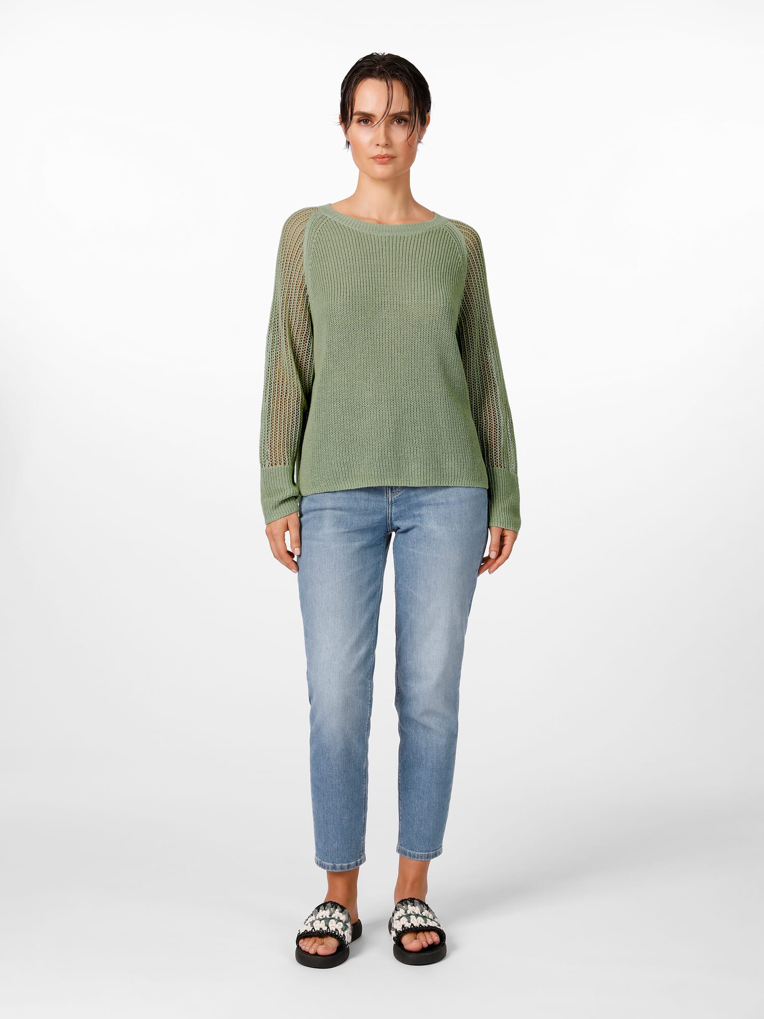 Women's sweater knit mix, Light green | Manufactum