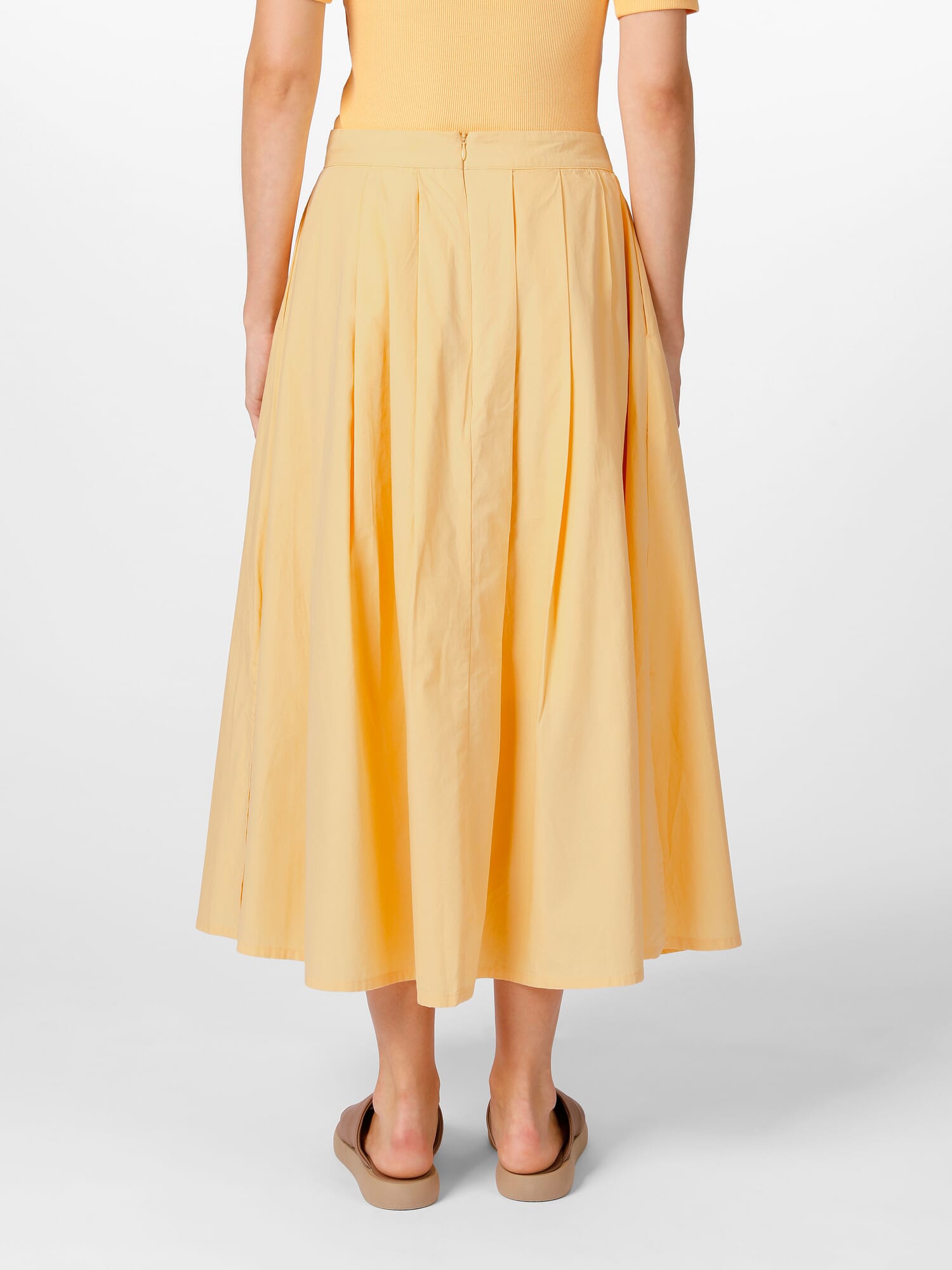 スカート MONOHA : 25SS / Cotton blended skirt (3colors) Cotton blended skirt (beige / white / dark navy) : MONOHA