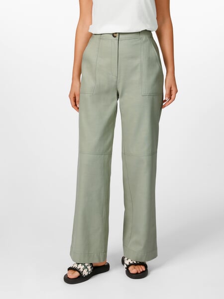 Dames-Marlene-broek Mint, gepresenteerd op een model