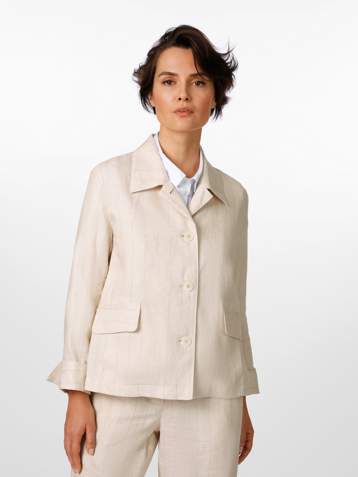 ジャケット・アウター Anatomica Blouse Villette Linen Stripes Anatomica Blouse Villette Linen Stripes