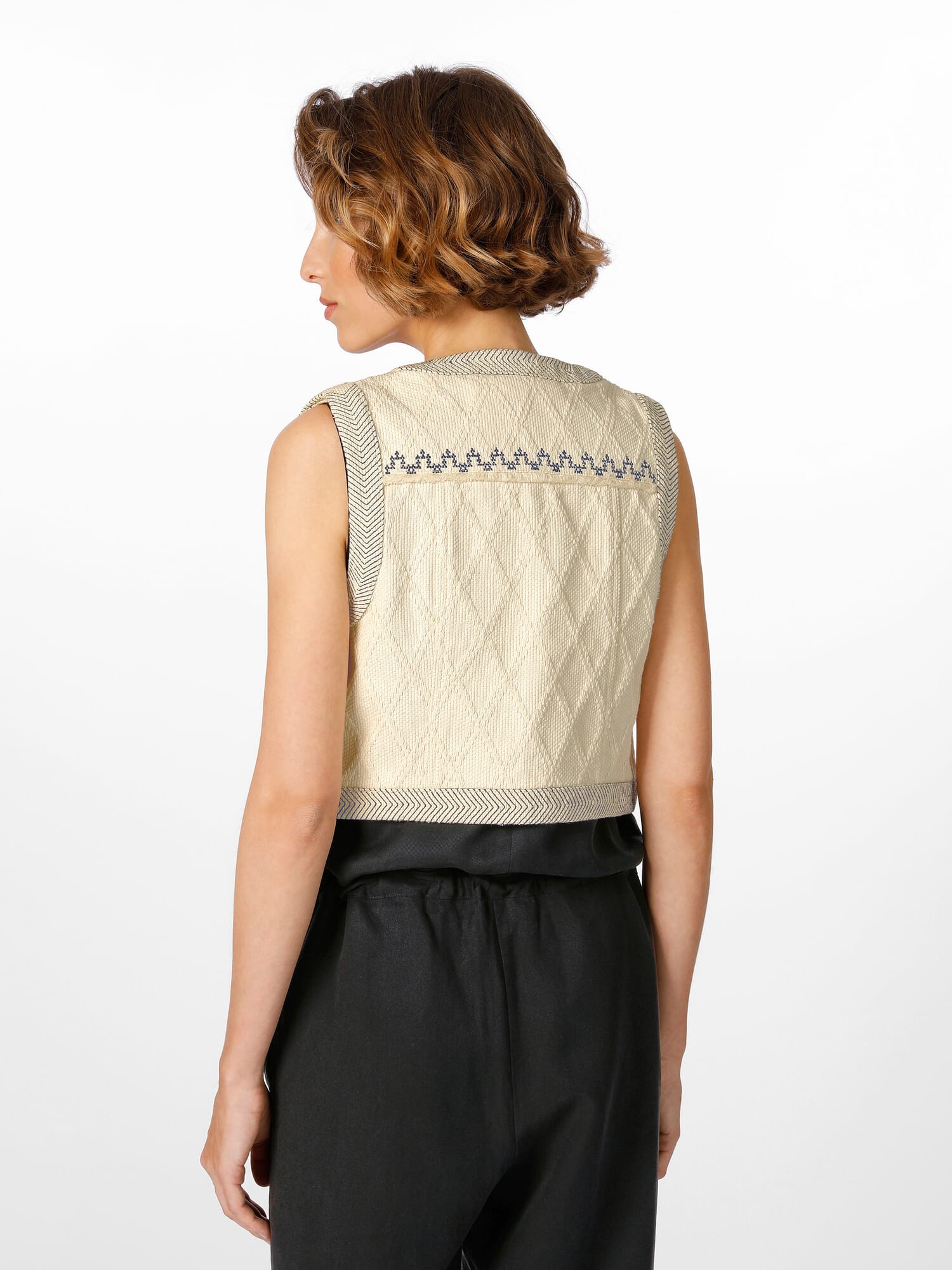 トップス louren cotton embroidery vest Embroidery Vest For Women Floral Vintage Boho Waistcoat