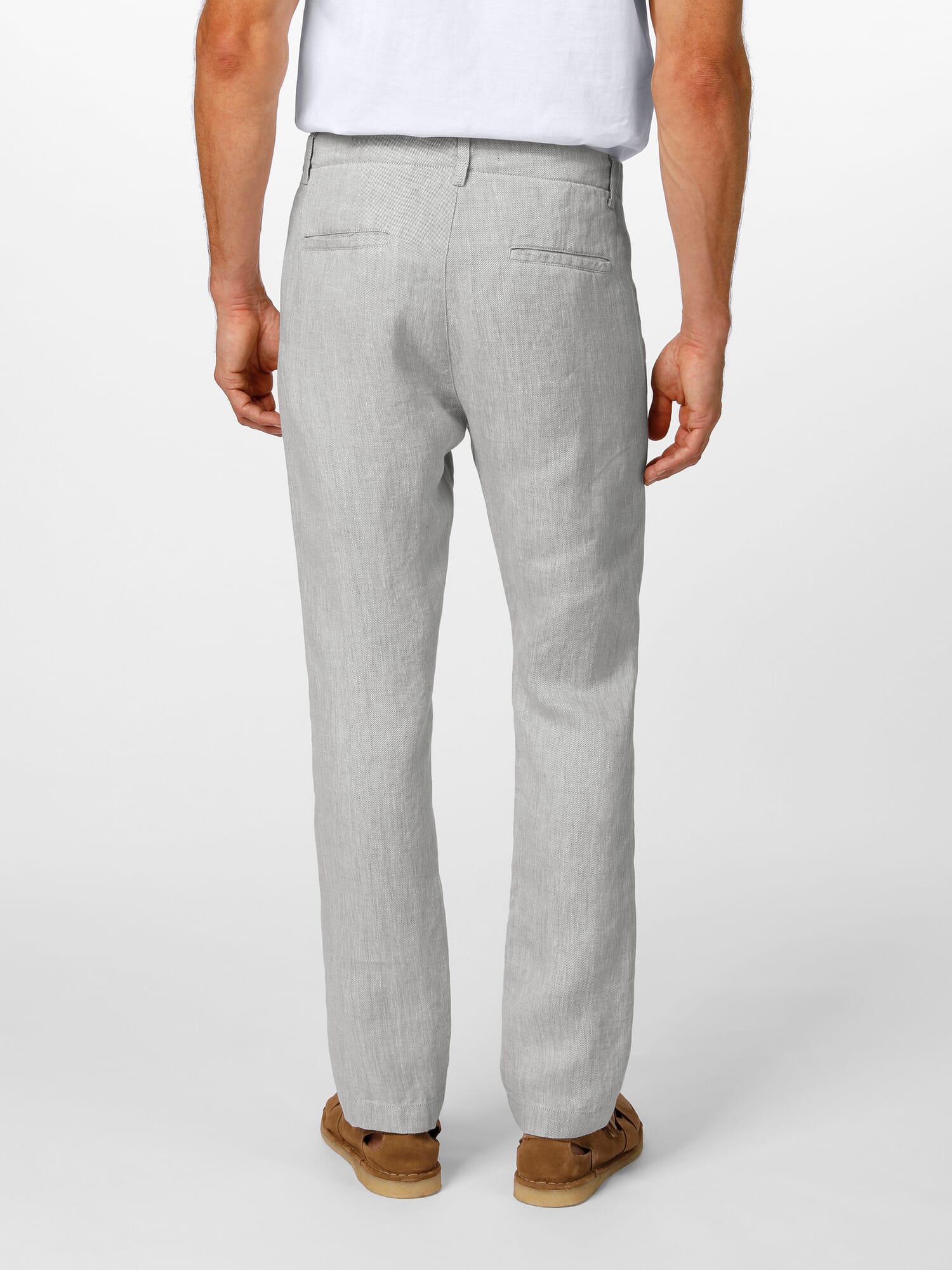 Men's linen pants, Light gray | Manufactum