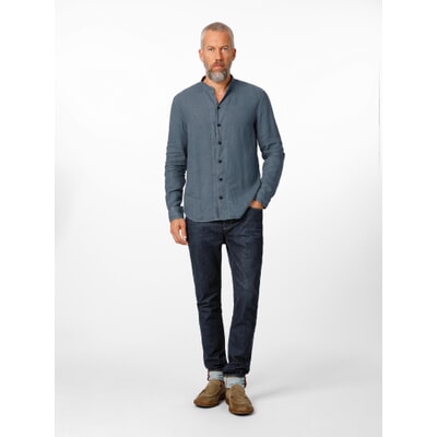 Chemise De Costume Pour Homme À Col Boutonné, Blanche/Bleue, 14-14,5 Chemise De Costume Pour Homme À Col Boutonné, Blanche/Bleue, 14-14,5