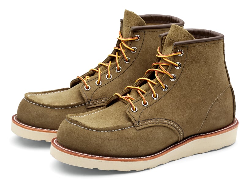 Heren moc laars suède Olive