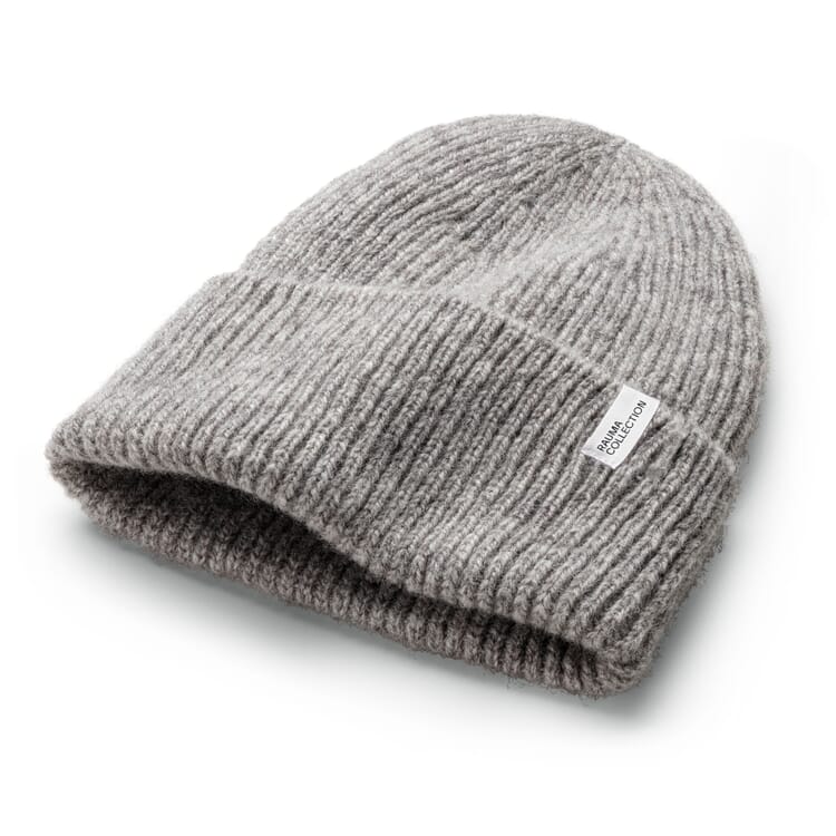 Unisex knitted hat rib, Gray