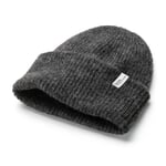 Gorro de punto de canalé unisex Antracita