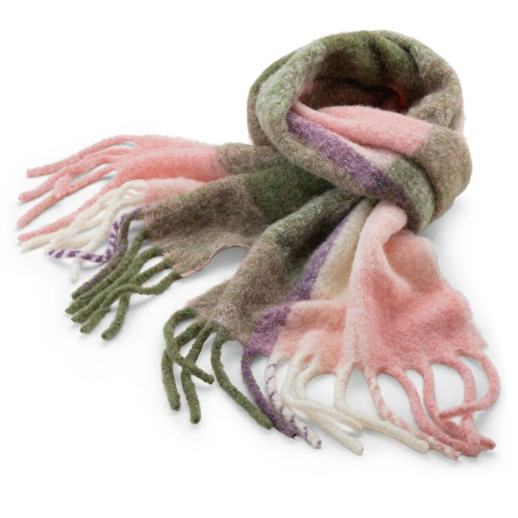 Ladies plaid scarf, Green tones