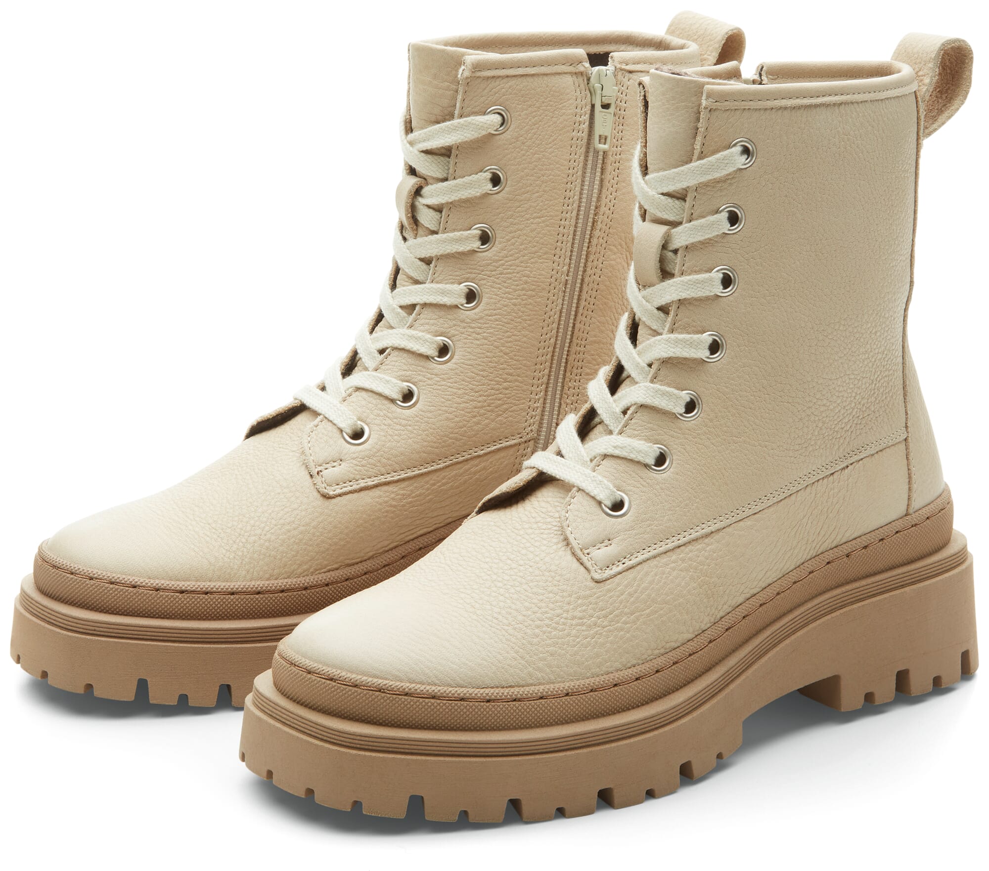 Women s lace up ankle boot Beige Manufactum