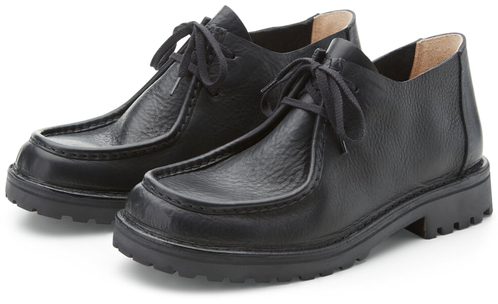 Men’s Leather Lace-Up Shoes Black