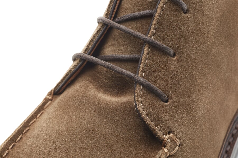 Herren-Schnürboot Rauleder Taupe, Detailsicht