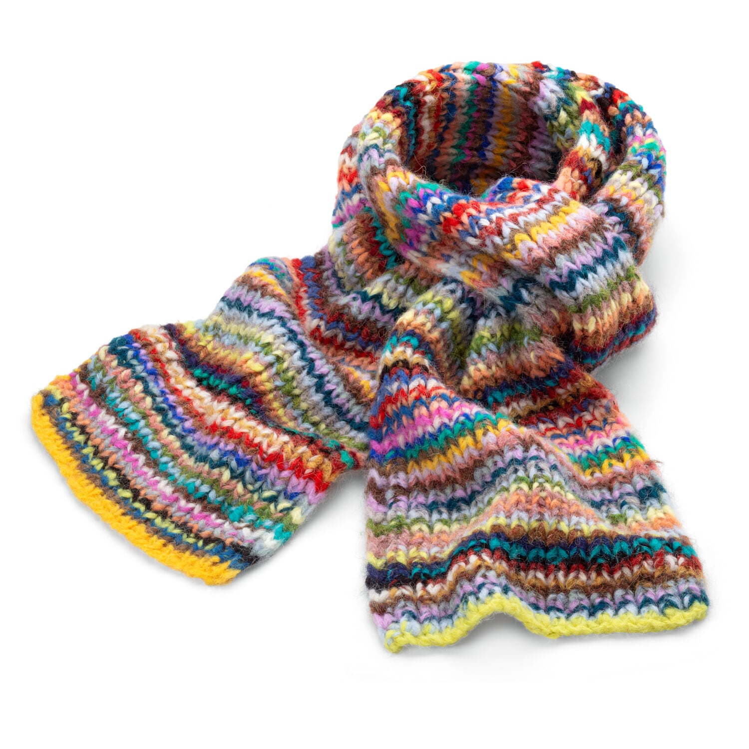 Unisex knitted scarf, multicolor Manufactum