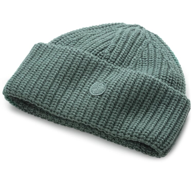 Damen-Rippenstrickmütze, Salbei