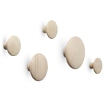 Knagerække Dots Eg, naturlig