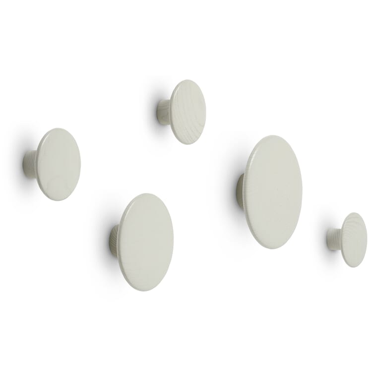 Crochet de vestiaire Dots, Blanc