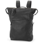 Zaino in pelle per laptop, nero