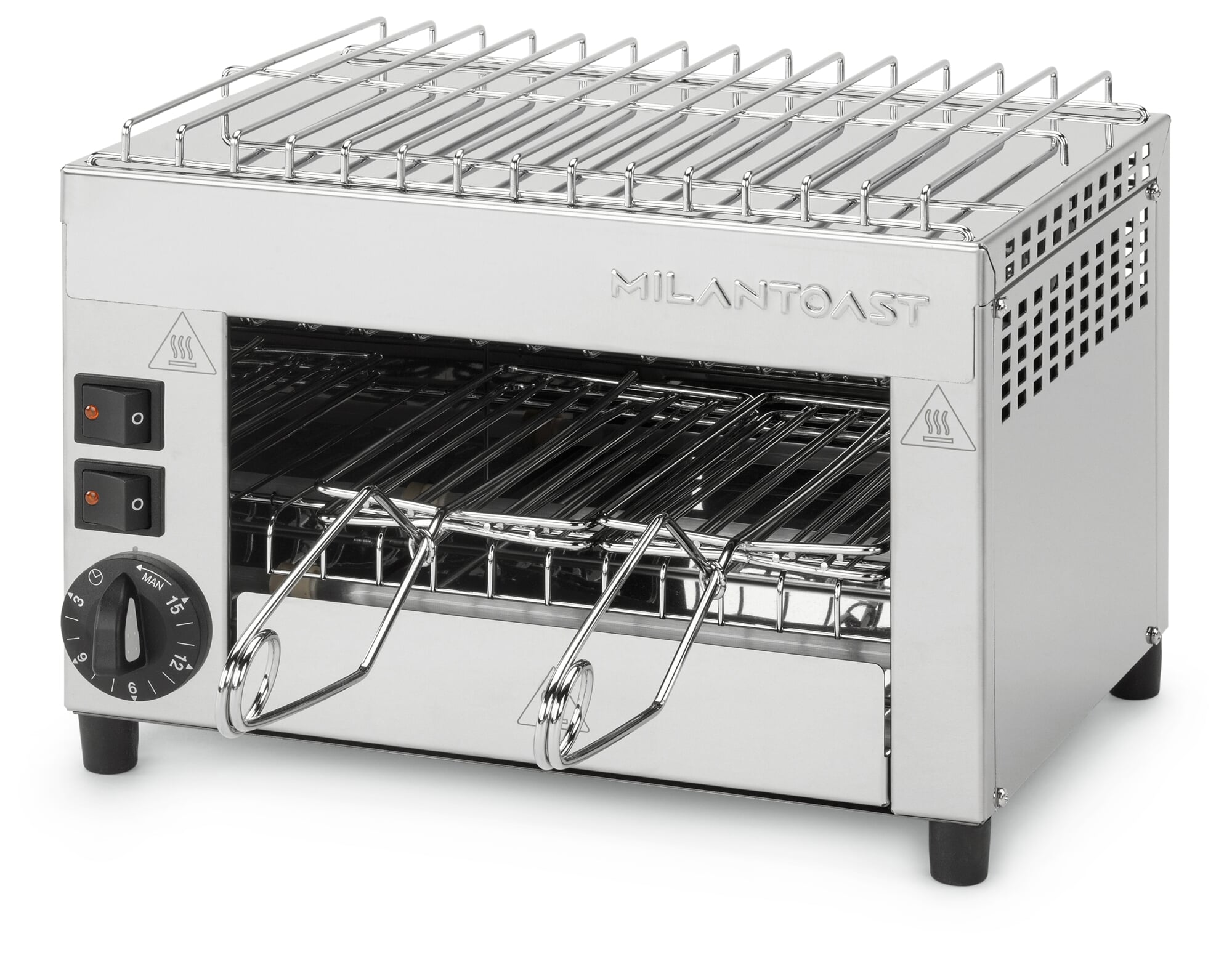 Grill toaster with quartz radiators