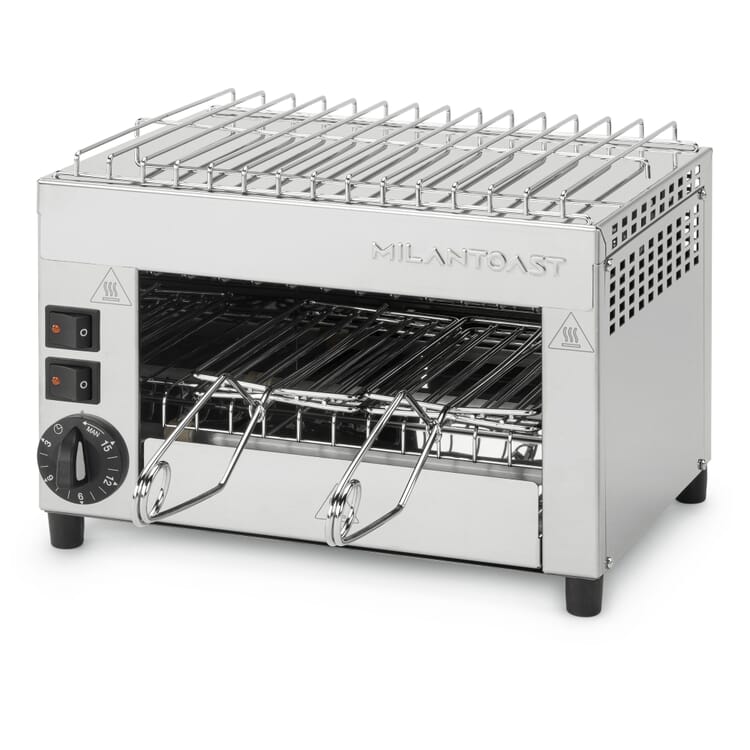 Grill toaster with quartz radiators