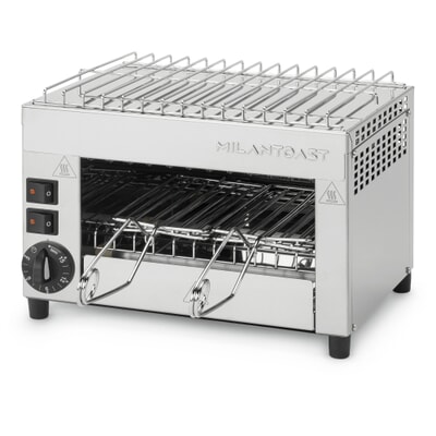 Grill toaster with quartz radiators