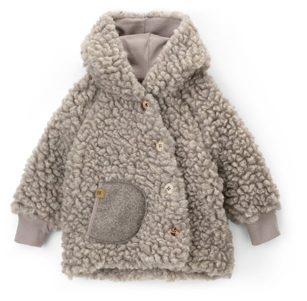 Children's Wool Plush Jacket light gray