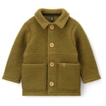 Chaqueta de camisa infantil de lana cardada Verde amarillento