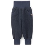 Children's slip-on pants wool fleece Dark blue