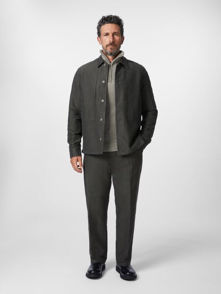 Herren-Hemdjacke Anthrazit, Tragebild