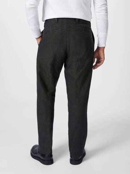 Men's trousers cropped waistband Anthracite, presented on a model