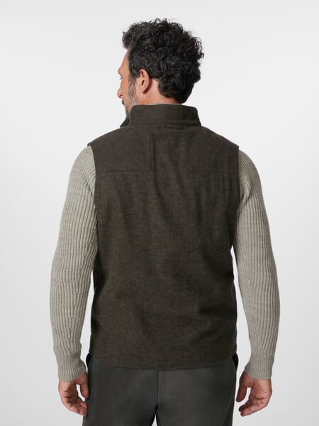 Gilet en flanelle pour hommes Marron, présenté sur un modèle
