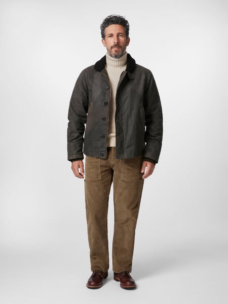 Veste de pont pour homme Marron foncé, présenté sur un modèle