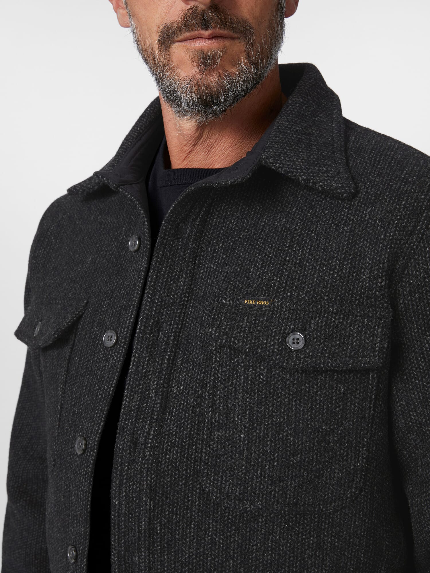 Men overshirt, Anthracite melange | Manufactum