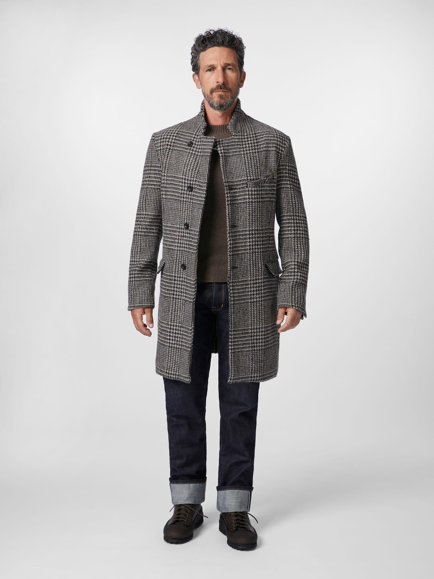 L'Appartement ♦︎STAMMBAUM Mod Coat Men's coat patterned, Graphite light gray | Manufactum