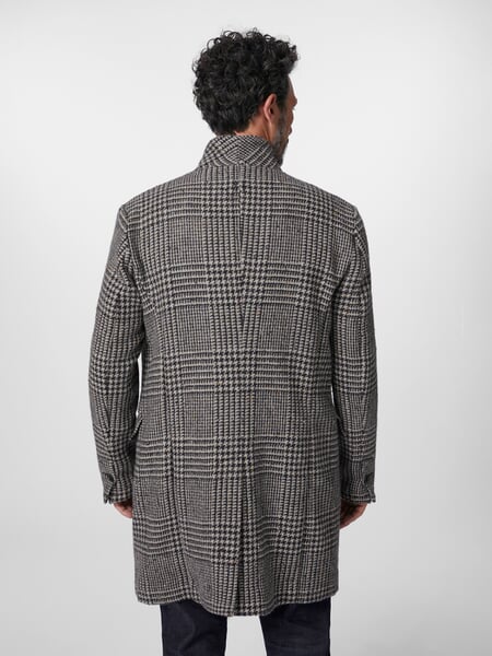 Manteau homme à motifs Graphite-gris clair, présenté sur un modèle