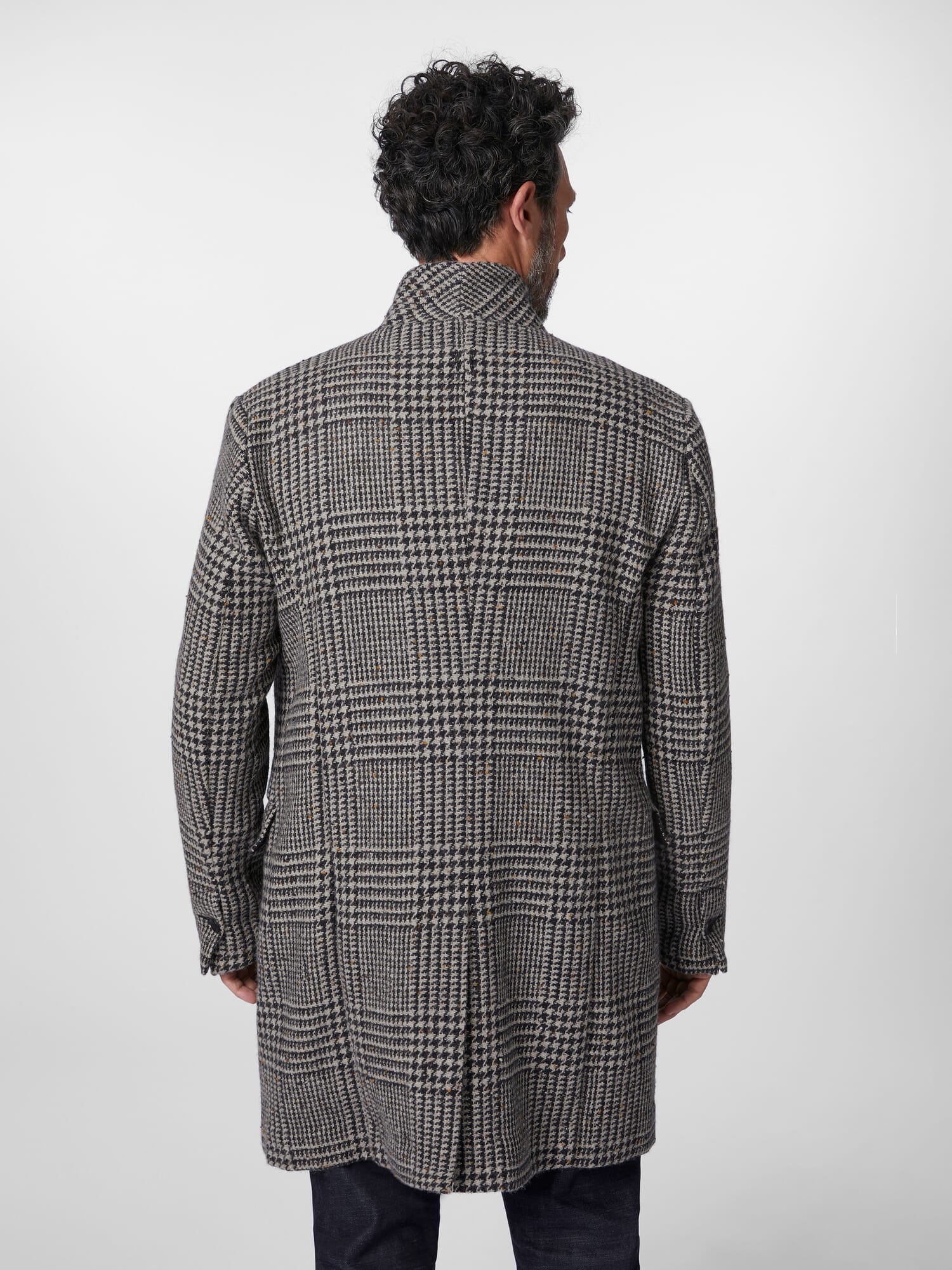 L'Appartement ♦︎STAMMBAUM Mod Coat Men's coat patterned, Graphite light gray | Manufactum