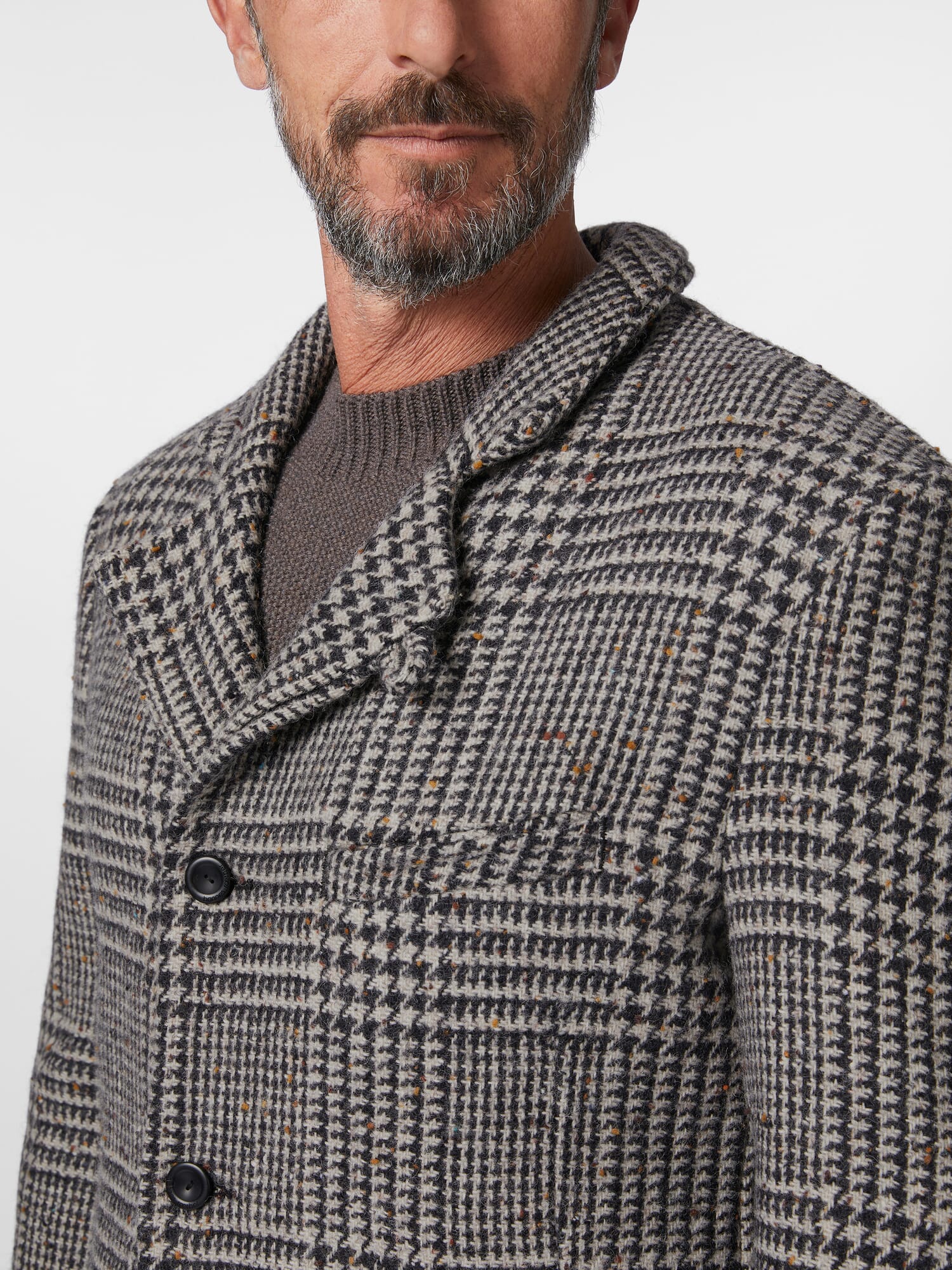 Men's coat patterned, Graphite light gray | Manufactum