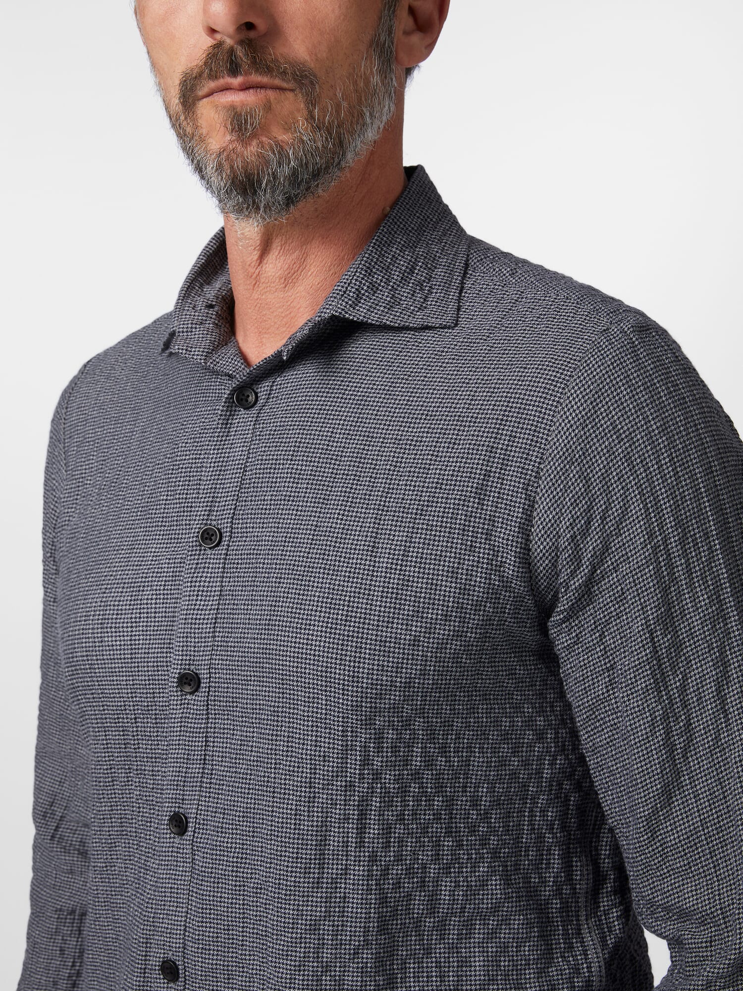 【MODERNIF】Hetz High Density Over Shirt Men's shirt patterned, Graphite light gray | Manufactum