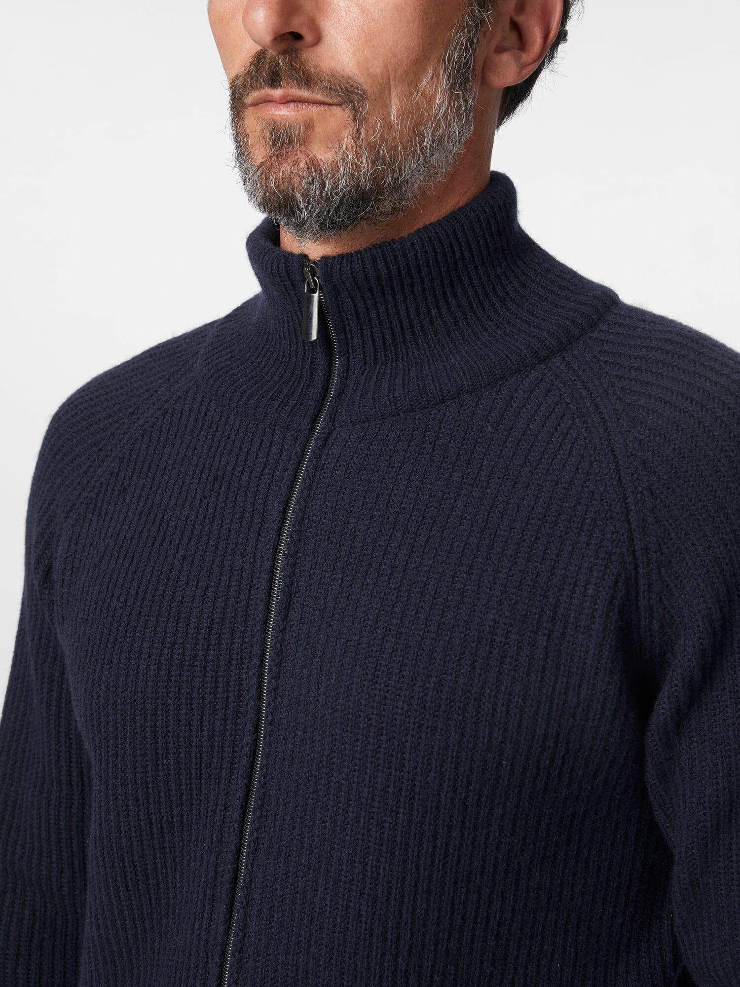 Men's zip cardigan, Dark blue | Manufactum