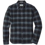 Men shirt jacket Black-Blue