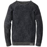 Jersey de punto jaspeado para hombre Azul oscuro