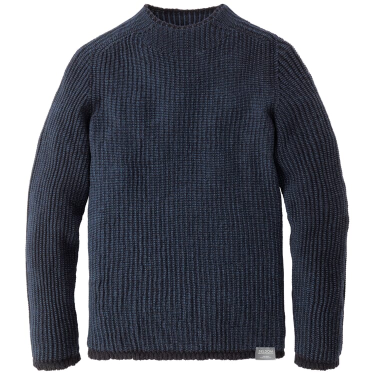 Men's sweater rib, Blue-realized