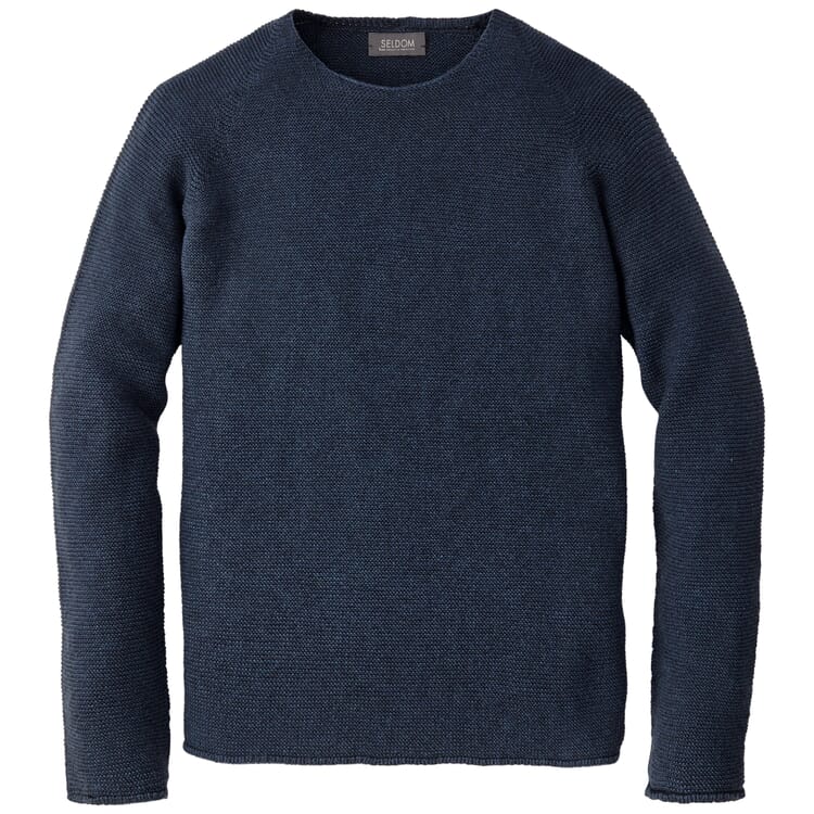 Seldom Heren trui met lange mouwen, Blauw
