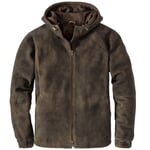 Men's hooded jacket buck suede Brown