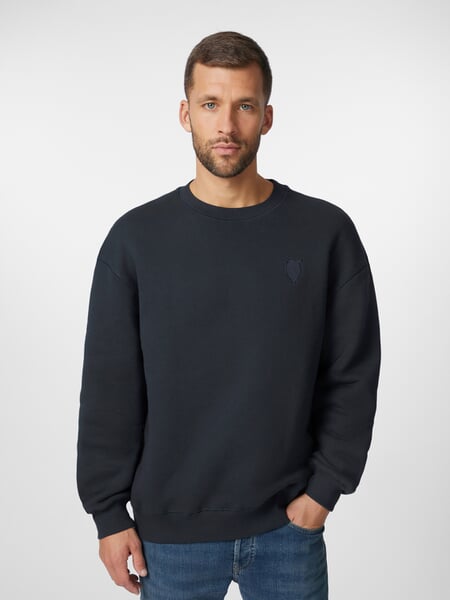 Herren-Sweatshirt Dunkelblau, Tragebild