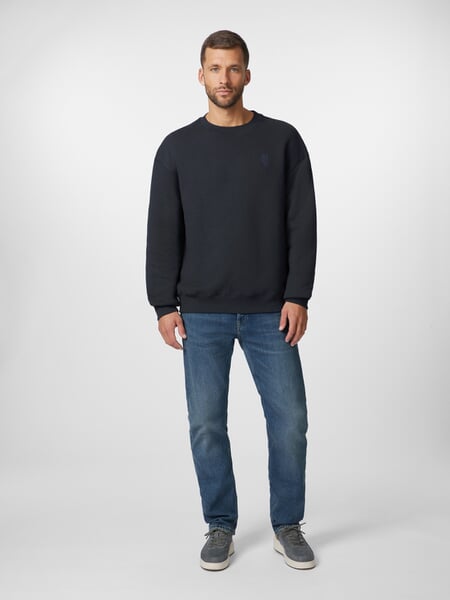 Herren-Sweatshirt Dunkelblau, Tragebild