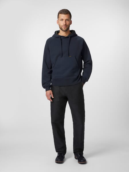 Heren sweatshirt 1965 Donkerblauw, gepresenteerd op een model