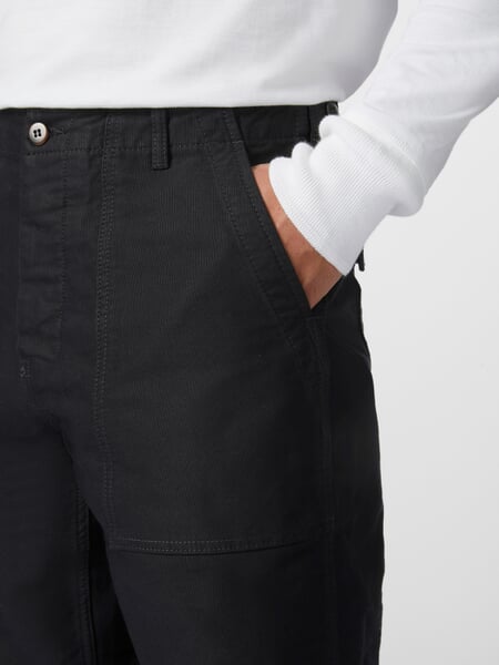 Katoenen herenbroek 1962 Donkerblauw, close-up