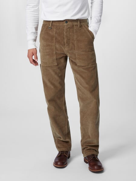 Men's cord trousers Utility 1967 Medium brown, presented on a model