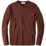 Pull-over en tricot de coton pour homme Marron rouge