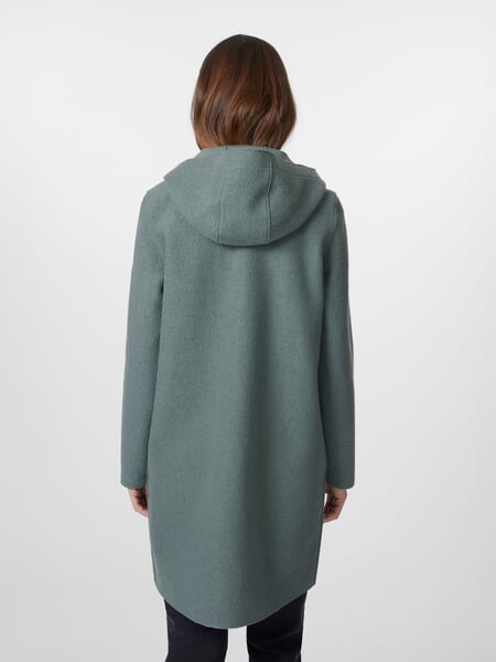 Parka en laine pour femme Sauge, présenté sur un modèle